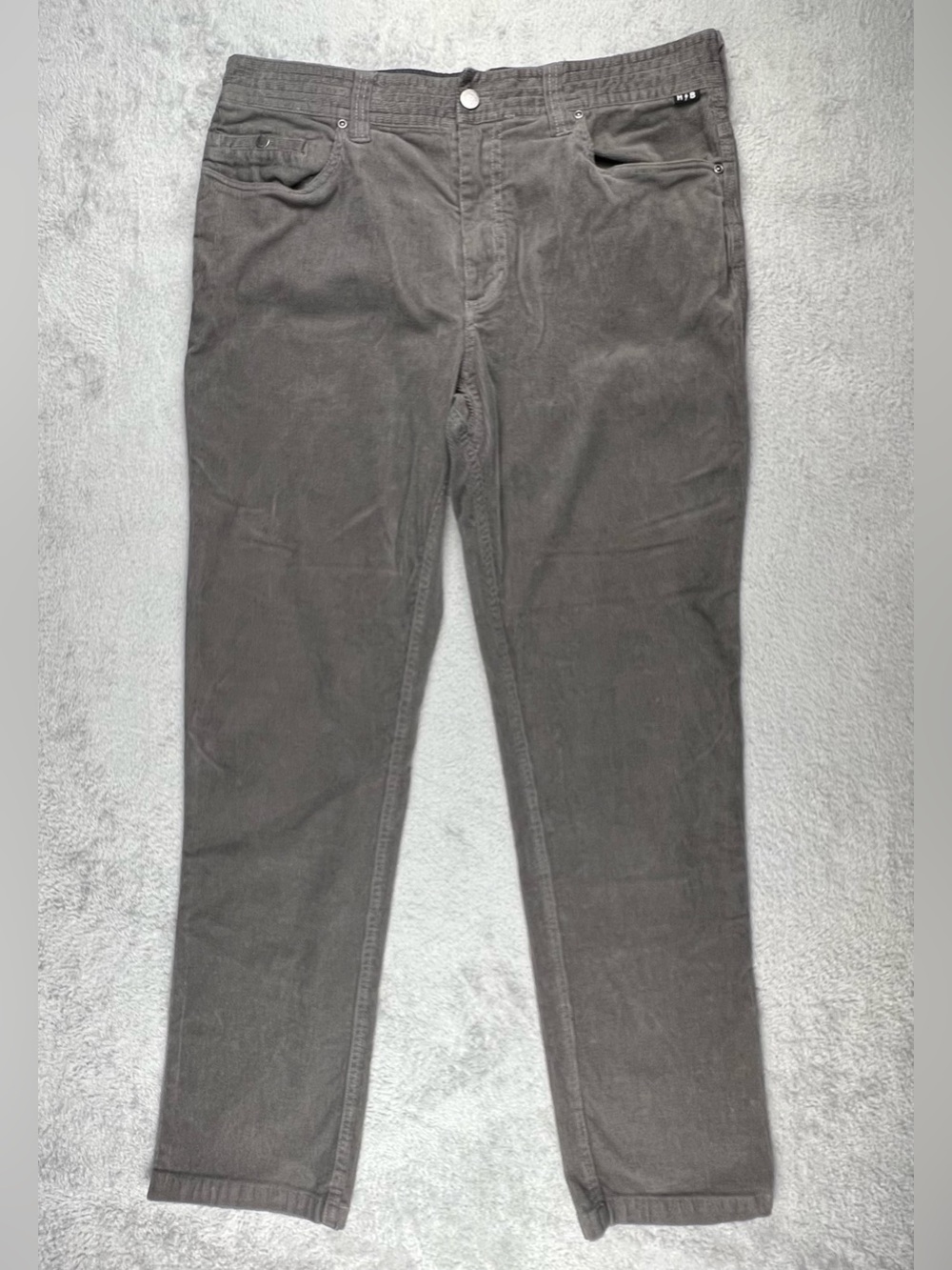 Howler Bros Pants Mens 34x32 Corduroy Front Side 5 Pocket Preppy Brothers Gray